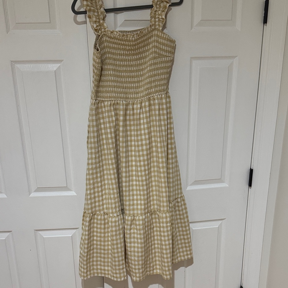 PrettyGarden Yellow Checkered Dress - Picture 6 of 10